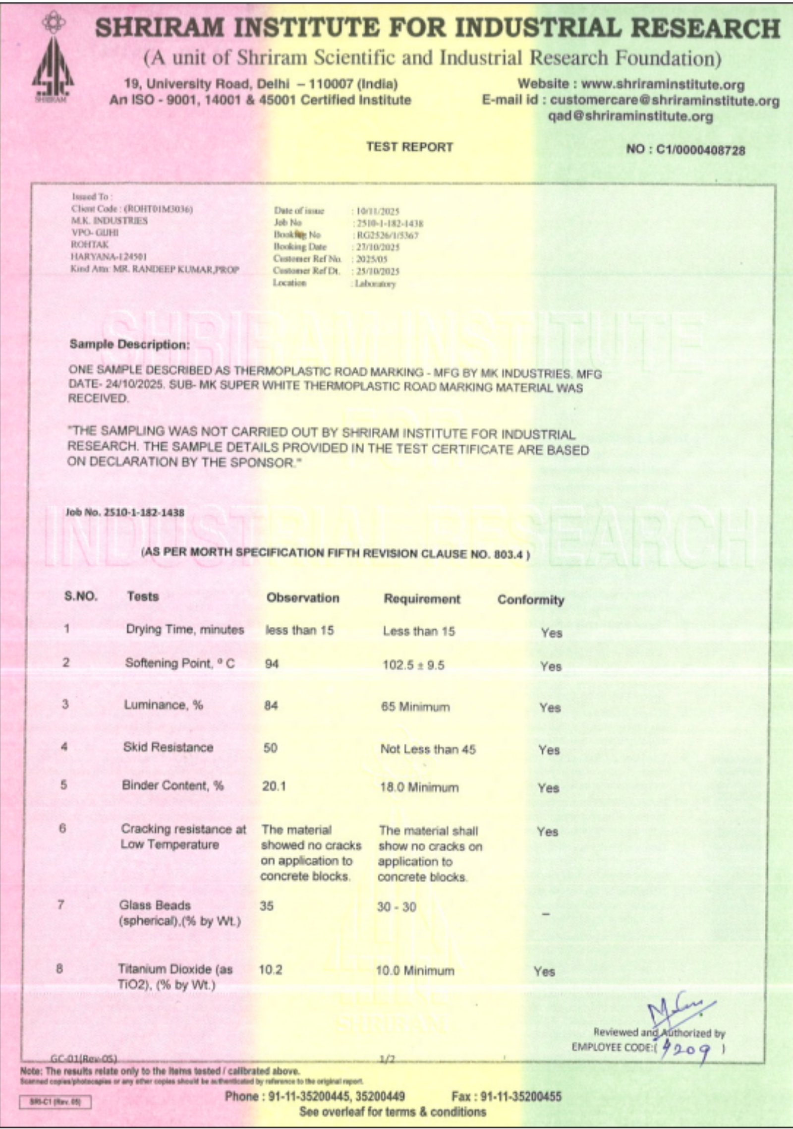ISO Certificate